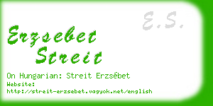erzsebet streit business card